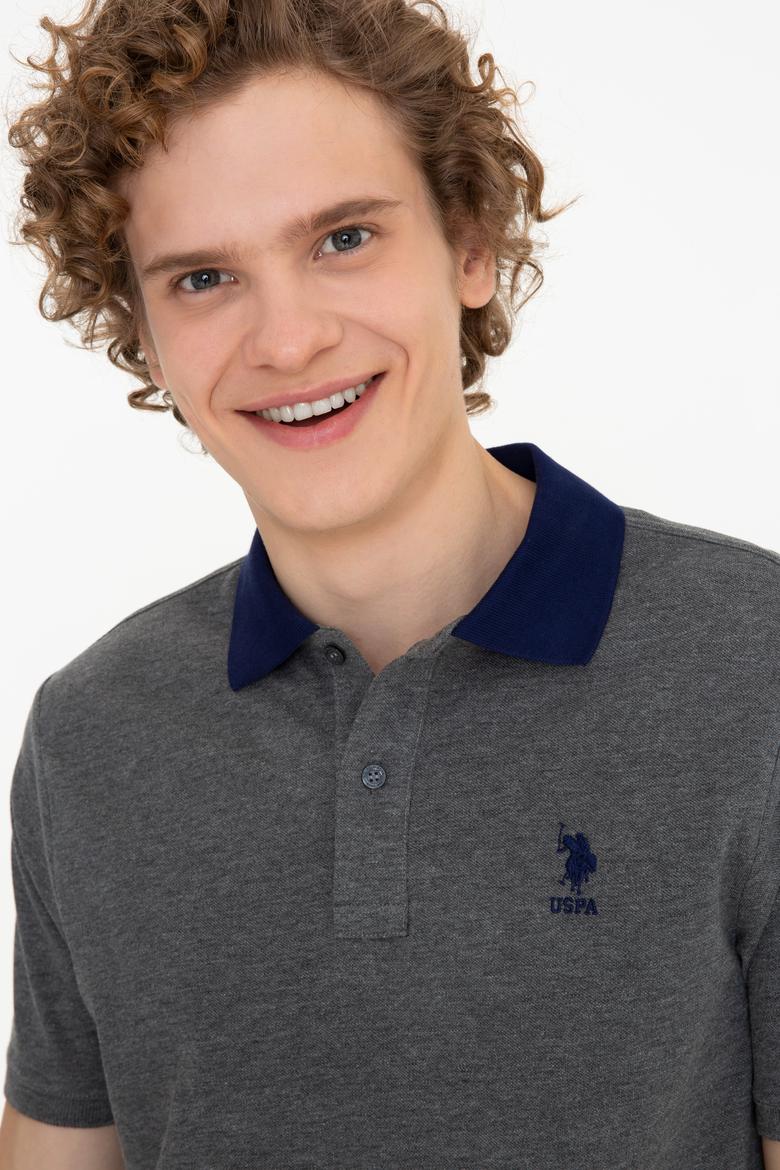 Erkek Antrasit Melanj Polo Yaka T-Shirt - 50247373137