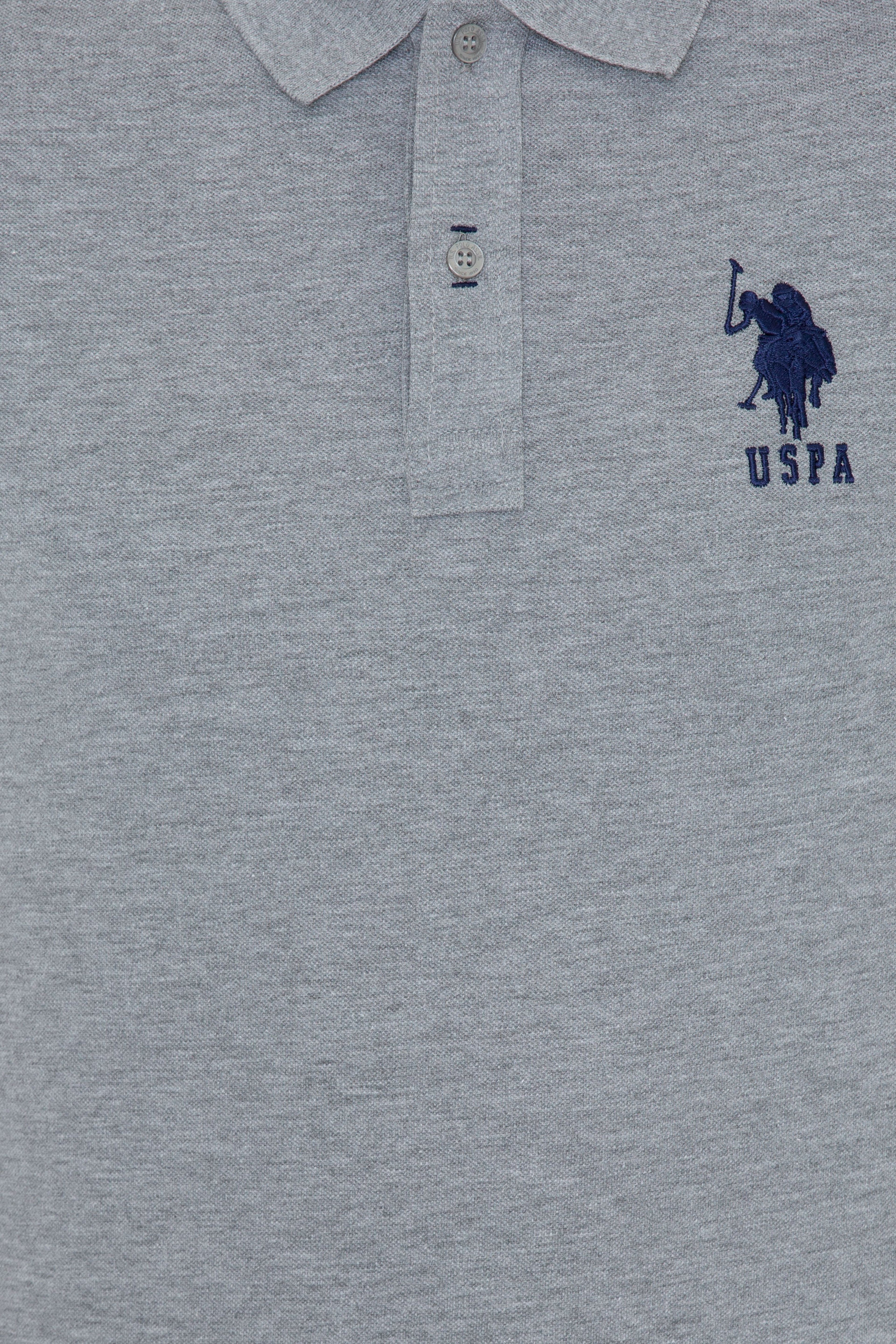 Erkek Gri Melanj Polo Yaka T-Shirt - Image 6