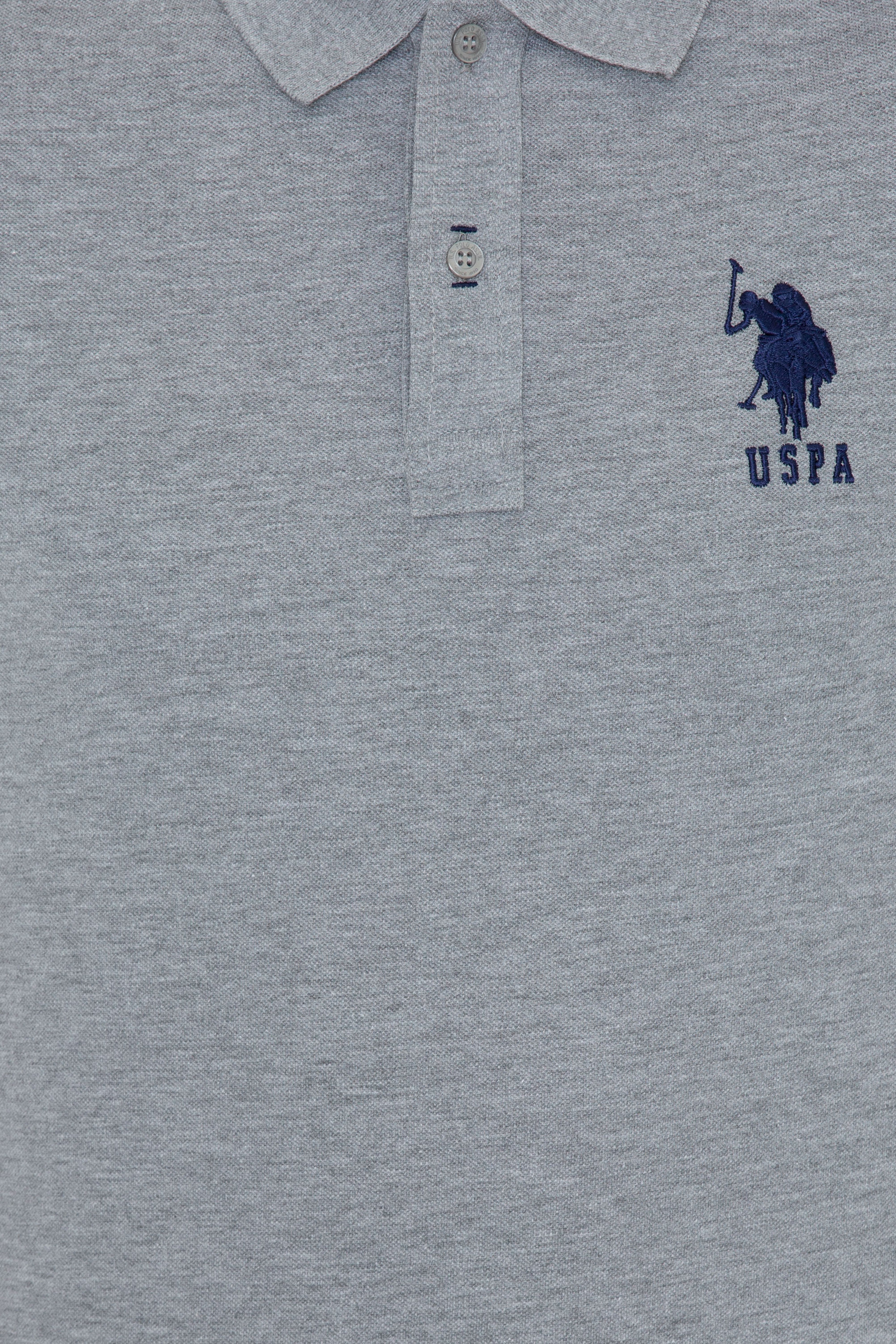 Erkek Gri Melanj Polo Yaka T-Shirt