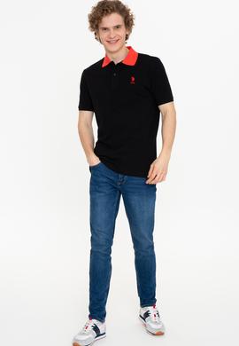 Erkek Siyah Polo Yaka Tişört - 50247373036