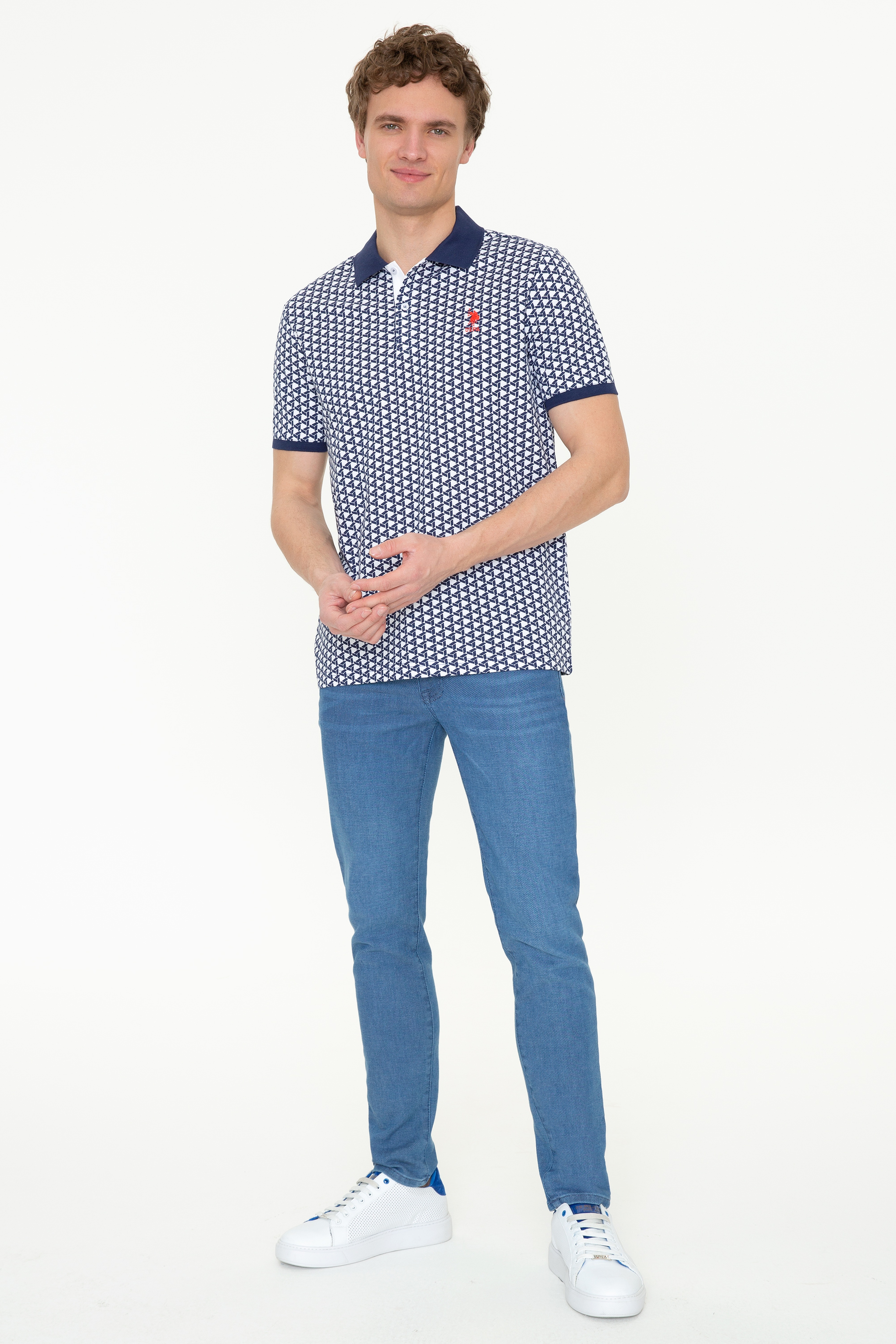 Erkek Lacivert Polo Yaka Tişört - Image 5