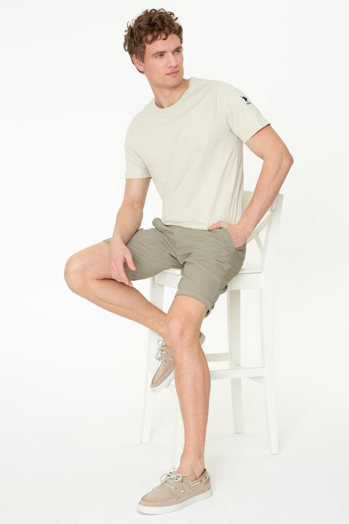 Erkek Taş Bisiklet Yaka T-Shirt