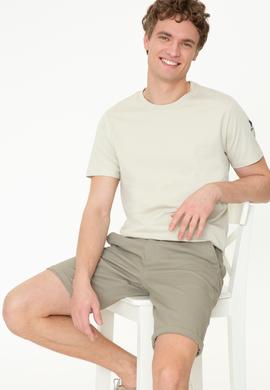 Erkek Taş Bisiklet Yaka T-Shirt - 50251779070