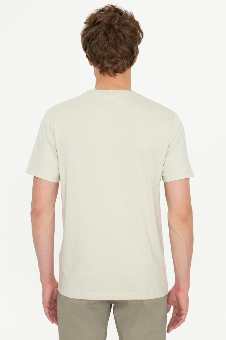 Erkek Taş Bisiklet Yaka T-Shirt - 50251779070