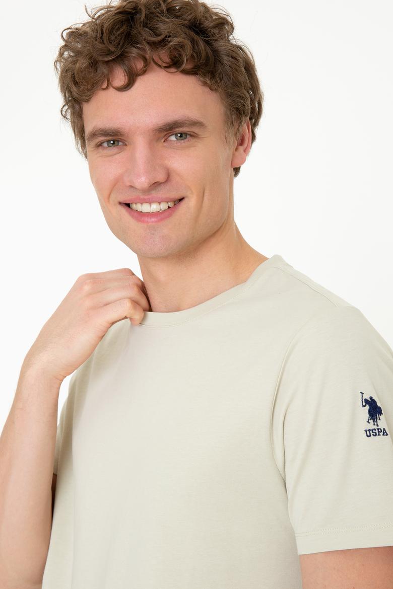 Erkek Taş Bisiklet Yaka T-Shirt - 50251779070