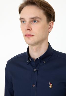 Erkek Lacivert Gömlek Uzunkol Basic - 50249487033