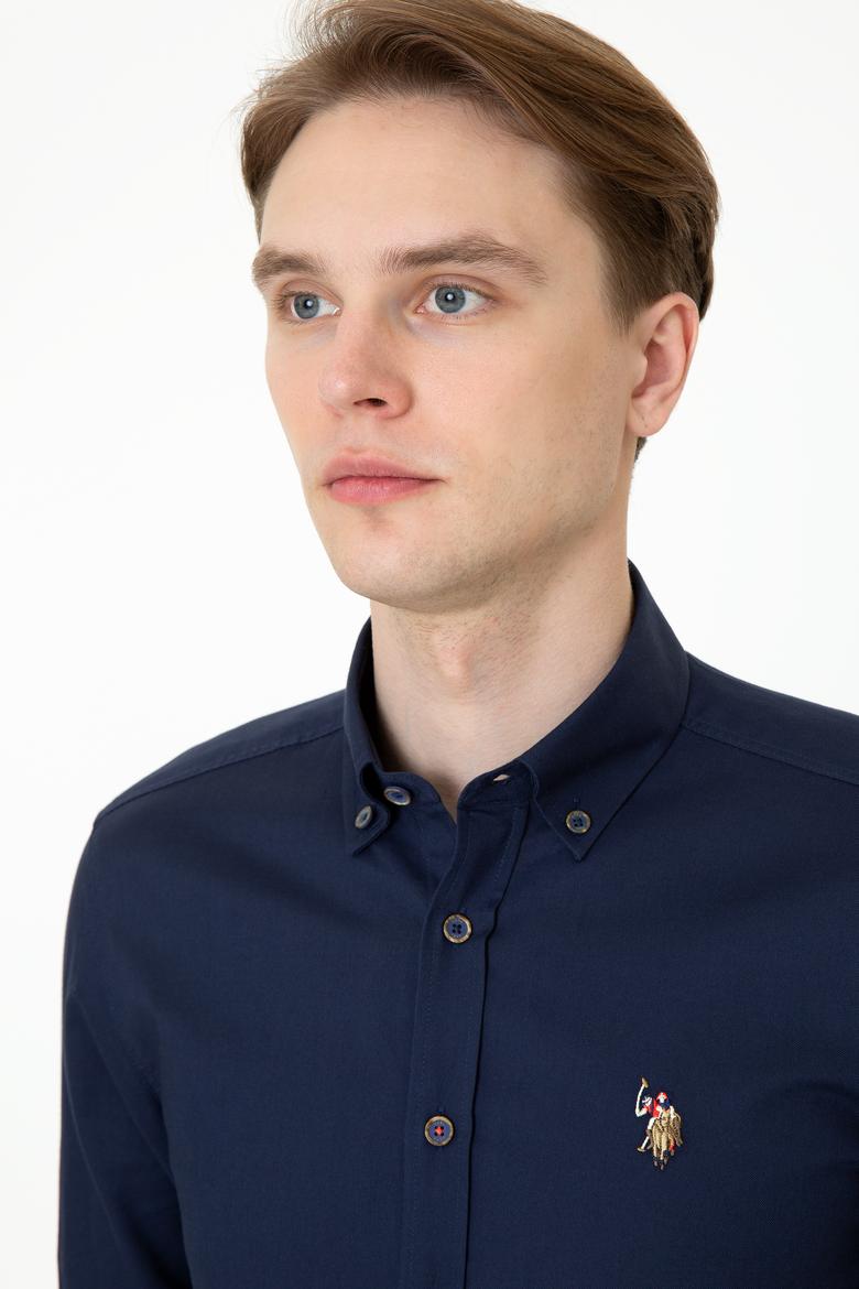 Erkek Lacivert Gömlek Uzunkol Basic - 50249487033