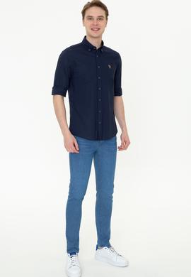 Erkek Lacivert Gömlek Uzunkol Basic - 50249487033