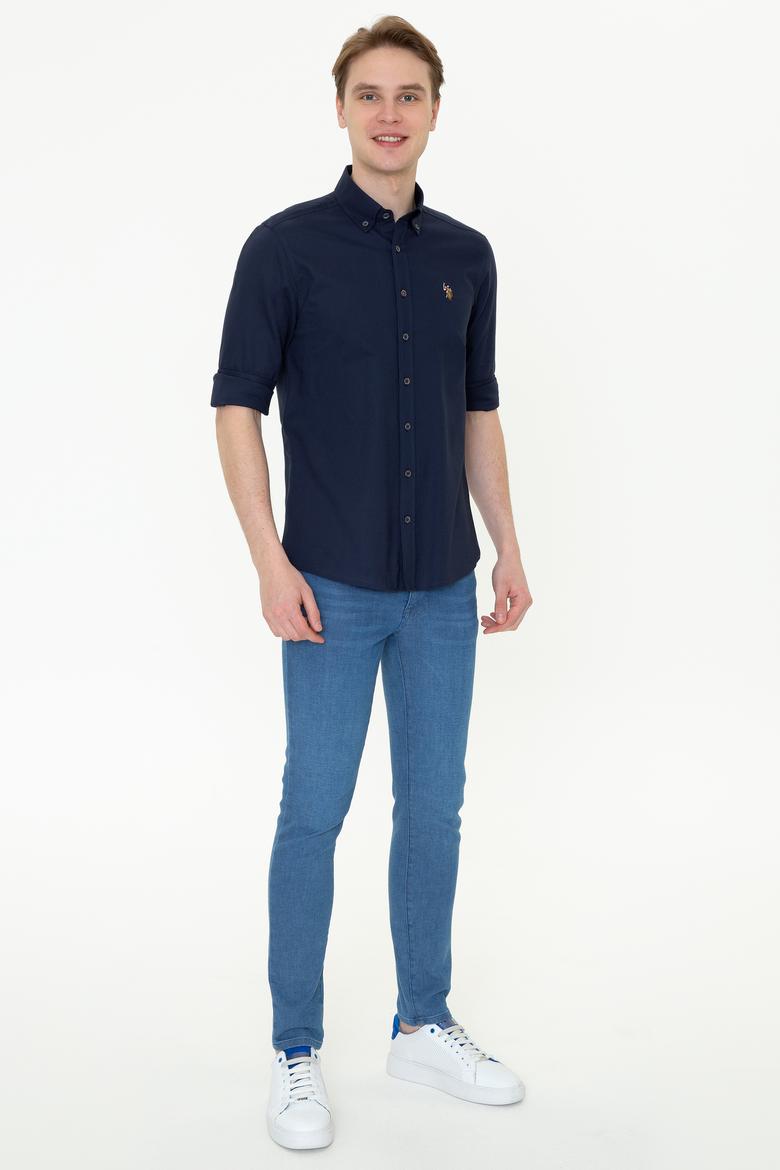 Erkek Lacivert Gömlek Uzunkol Basic - 50249487033