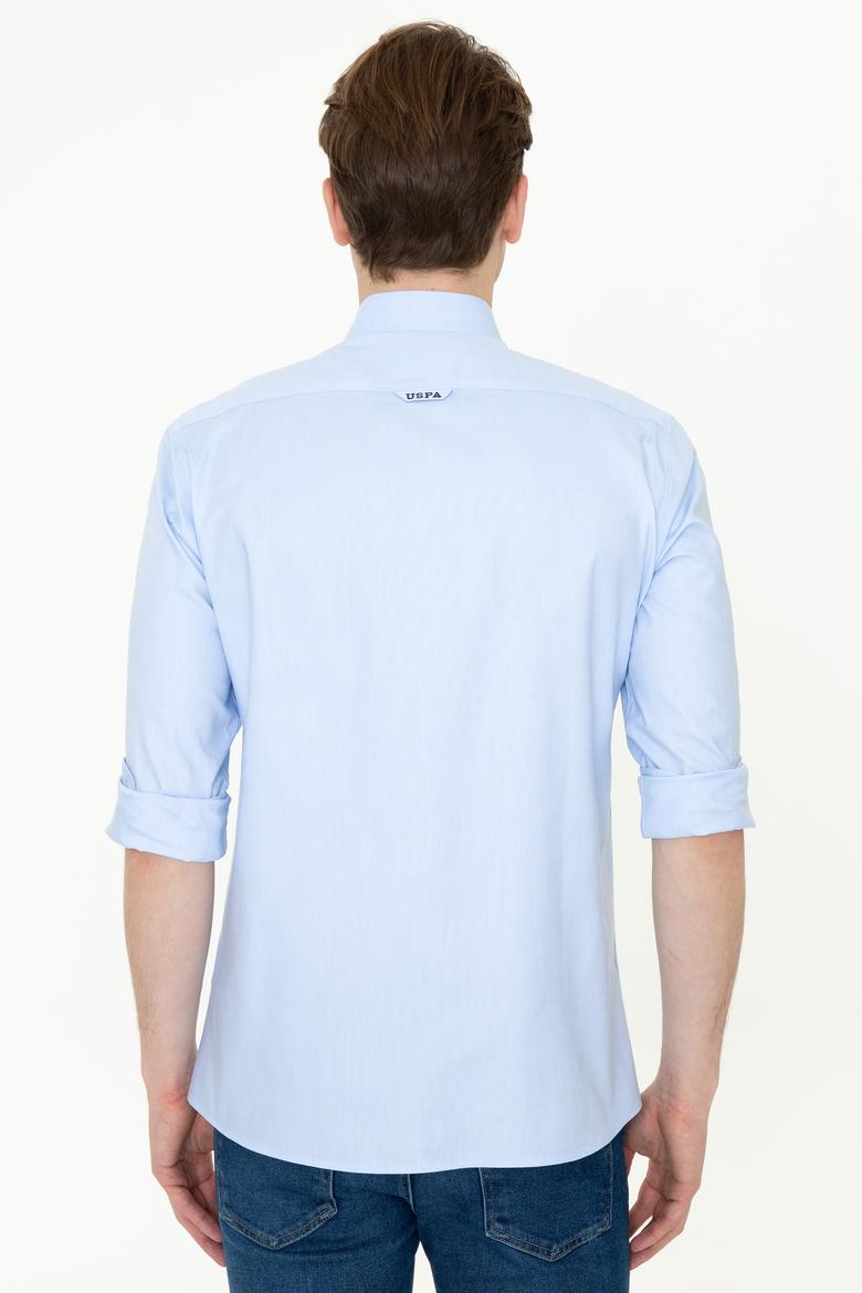 Erkek Açık Mavi Uzun Kollu Basic Gömlek - 50249487007