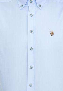 Erkek Açık Mavi Uzun Kollu Basic Gömlek - 50249487007