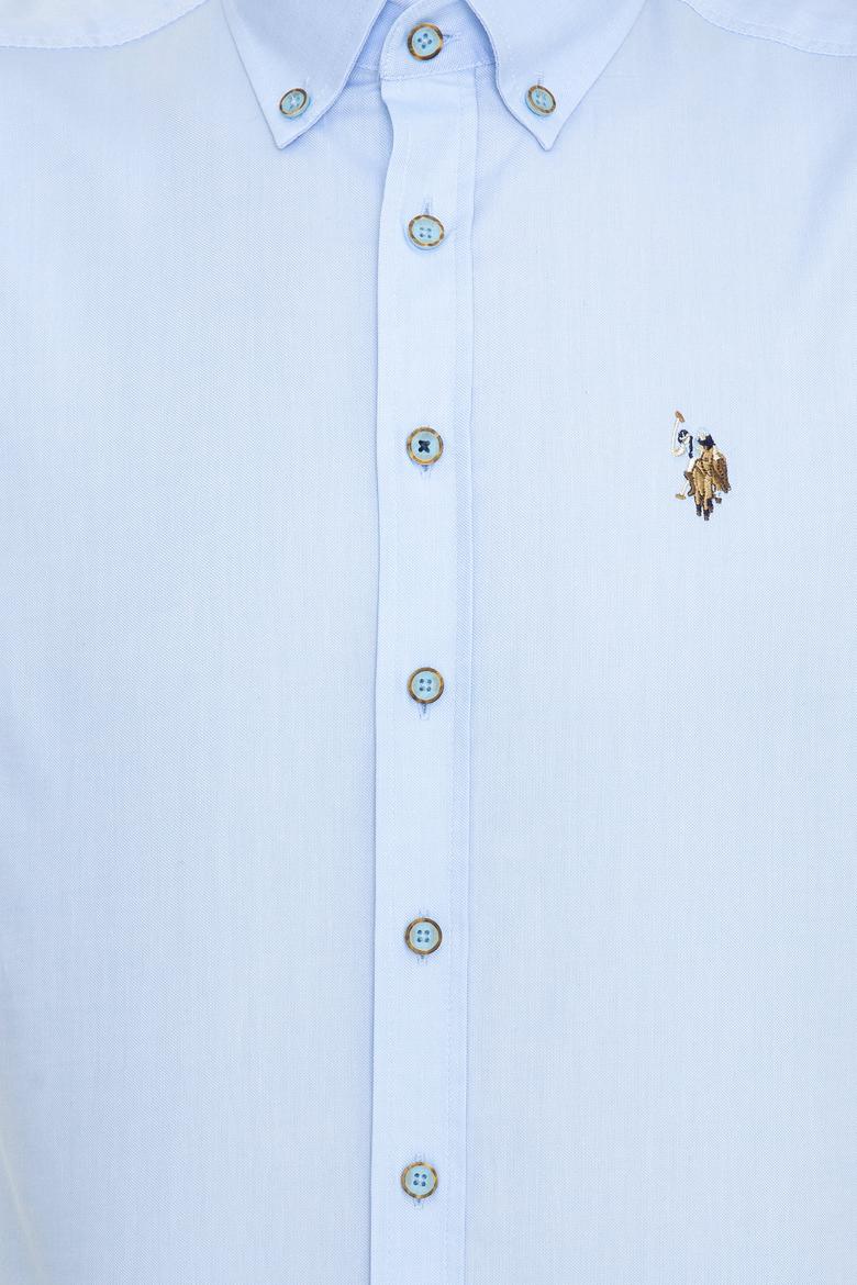 Erkek Açık Mavi Uzun Kollu Basic Gömlek - 50249487007