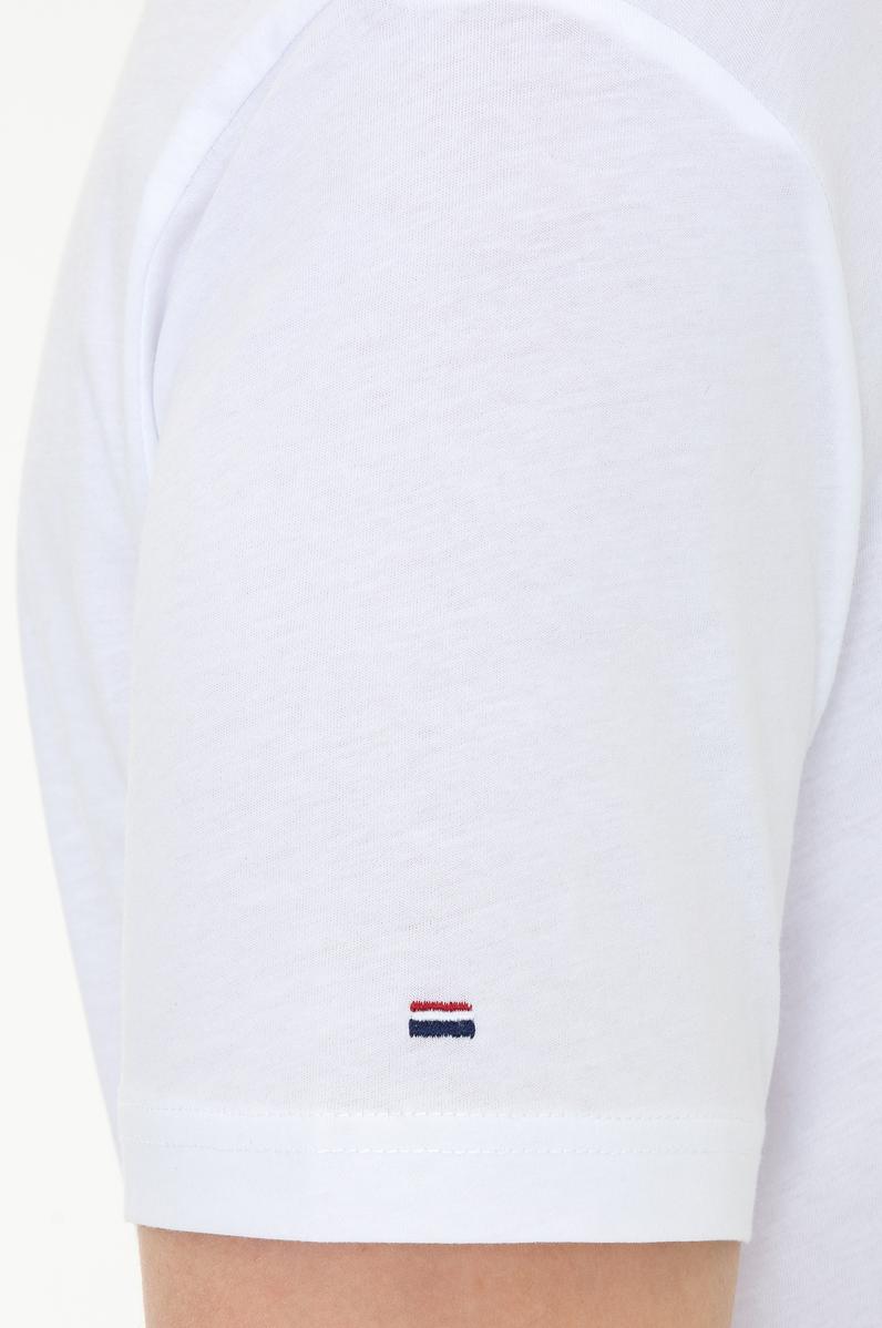 Erkek Beyaz Basic Bisiklet Yaka Tişört