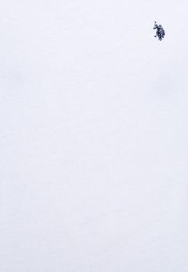 Erkek Beyaz Basic Bisiklet Yaka Tişört - 50248521005