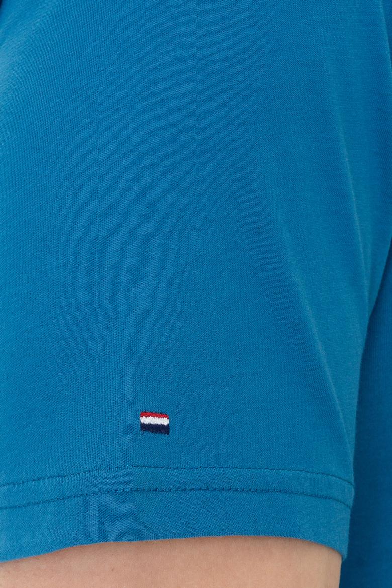 Erkek Petrol Basic Bisiklet Yaka Tişört - 50248521039