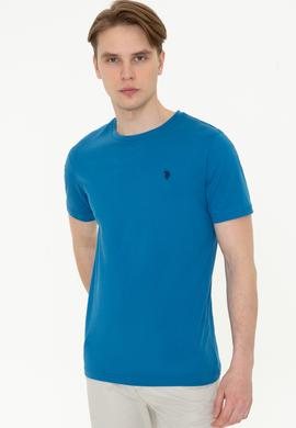 Erkek Petrol Basic Bisiklet Yaka Tişört - 50248521039