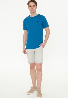 Erkek Petrol Basic Bisiklet Yaka Tişört - 50248521039