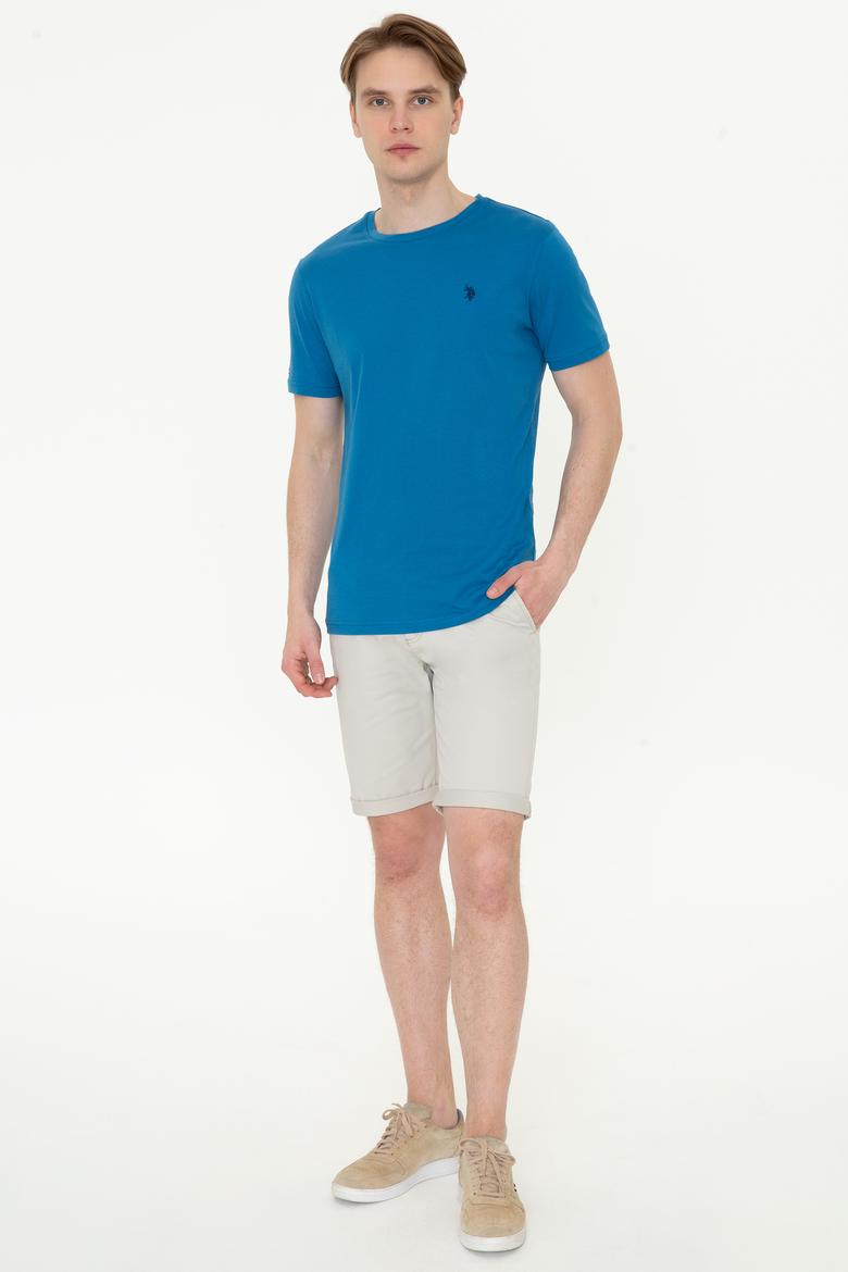 Erkek Petrol Basic Bisiklet Yaka Tişört - 50248521039