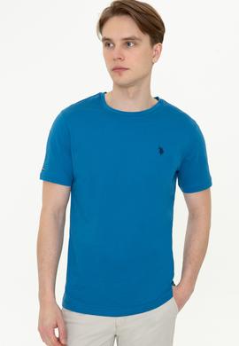 Erkek Petrol Basic Bisiklet Yaka Tişört - 50248521039