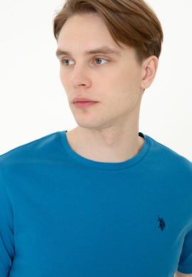 Erkek Petrol Basic Bisiklet Yaka Tişört - 50248521039