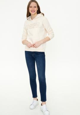 Kadın Krem Sweatshirt Basic - 50249241030