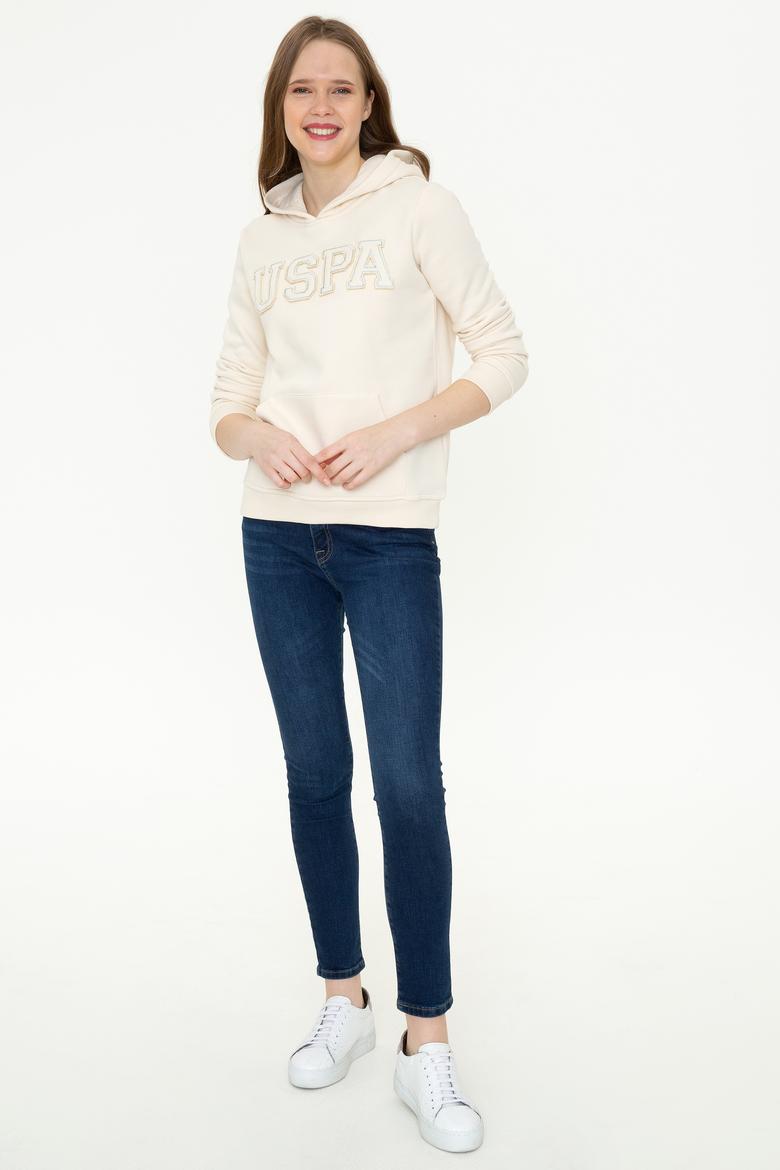Kadın Krem Sweatshirt Basic - 50249241030