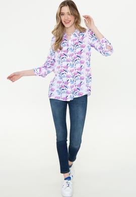 Kadın Menekşe Gömlek Uzunkol - 50247303009