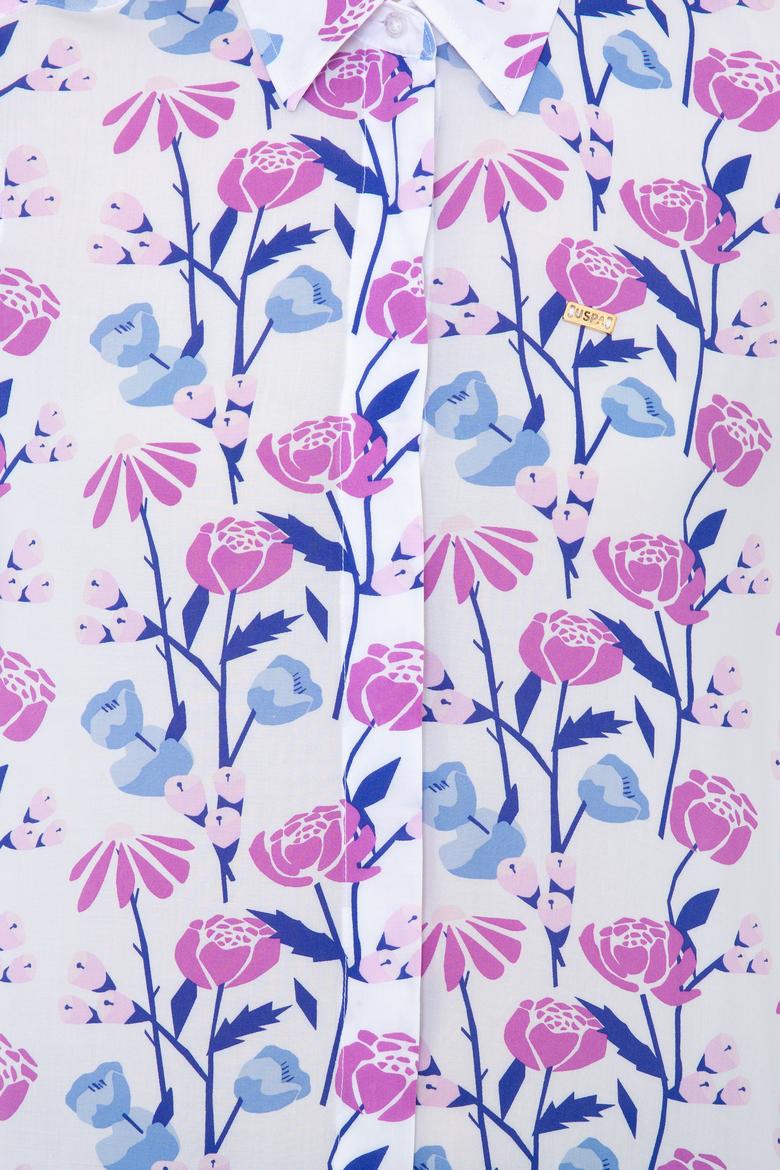 Kadın Menekşe Gömlek Uzunkol - 50247303009