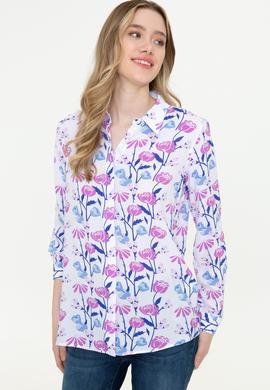 Kadın Menekşe Gömlek Uzunkol - 50247303009