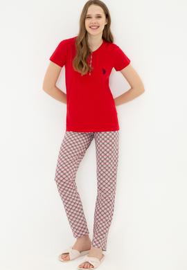 Kadın Kırmızı Pijama Takımı - 50255864002