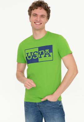 Erkek Elma Yeşili Bisiklet Yaka Tişört - 50247339059