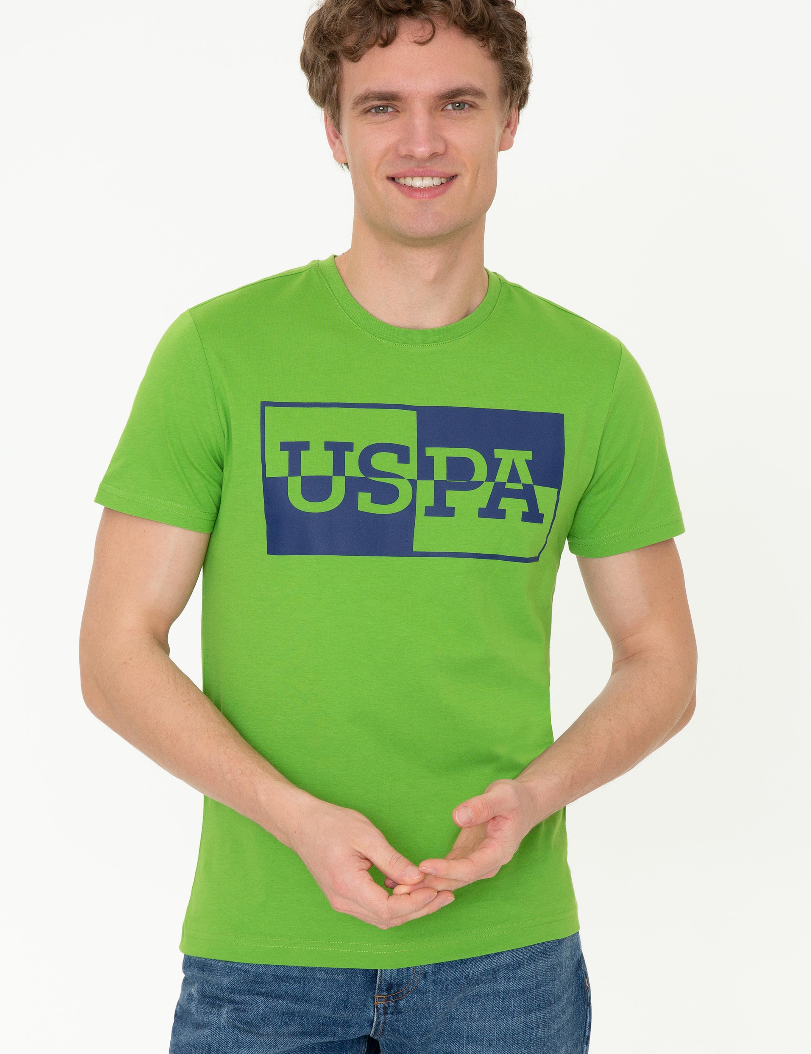 تی شرت یقه گرد آستین کوتاه اندامی یقه گرد مردانه یو اس پولو | U.S. Polo Assn. - تصویر 2