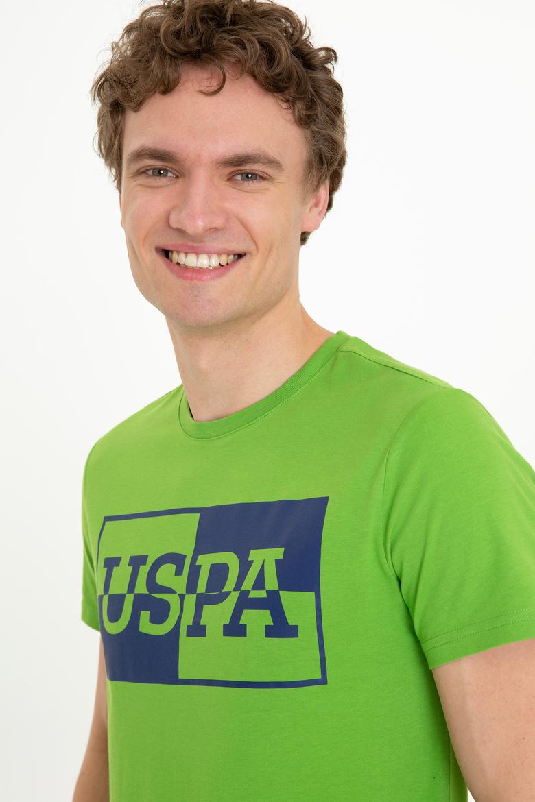 Erkek Elma Yeşili Bisiklet Yaka Tişört - 50247339059