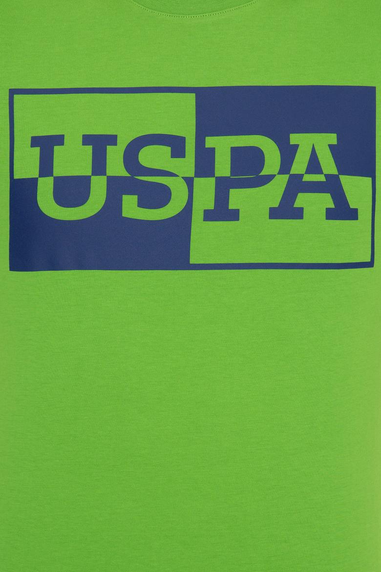 Erkek Elma Yeşili Bisiklet Yaka Tişört - 50247339059