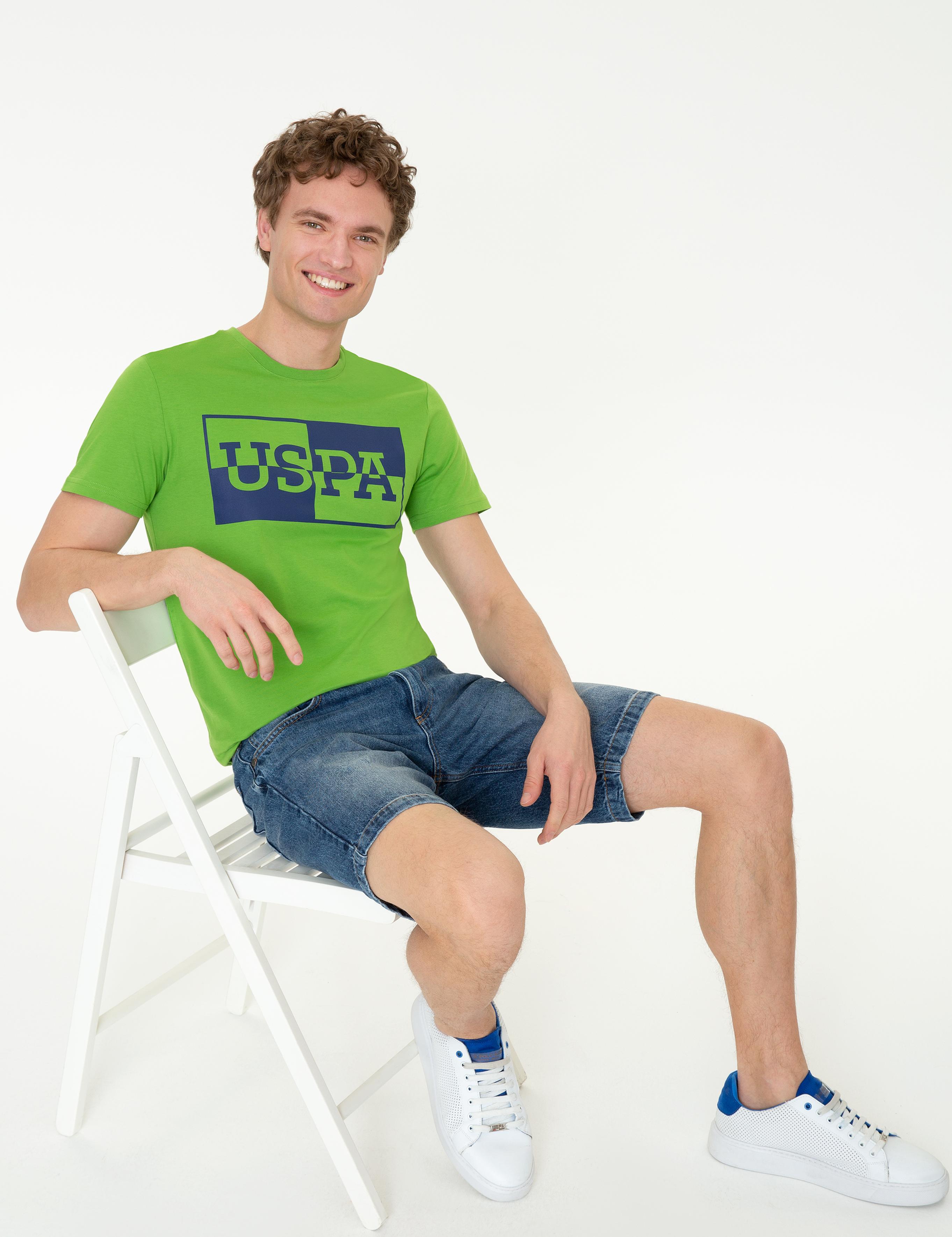 تی شرت یقه گرد آستین کوتاه اندامی یقه گرد مردانه یو اس پولو | U.S. Polo Assn. - تصویر 3