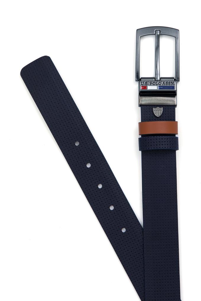 Erkek Çift Taraflı Lacivert Kemer