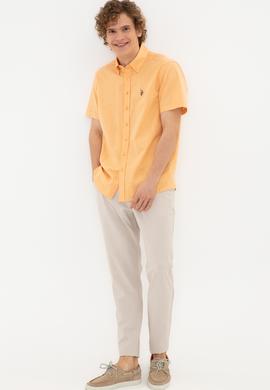 Erkek Turuncu Kısa Kollu Gömlek - 50246425043