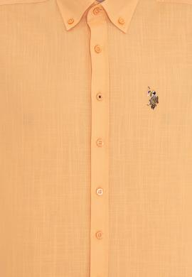 Erkek Turuncu Kısa Kollu Gömlek - 50246425043