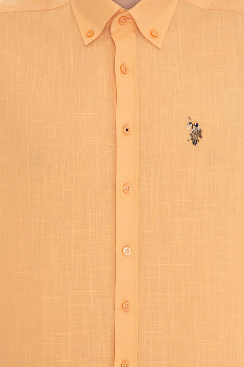 Erkek Turuncu Kısa Kollu Gömlek
