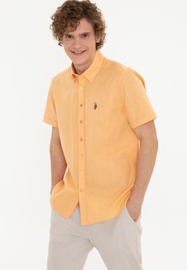 Erkek Turuncu Kısa Kollu Gömlek - 50246425043
