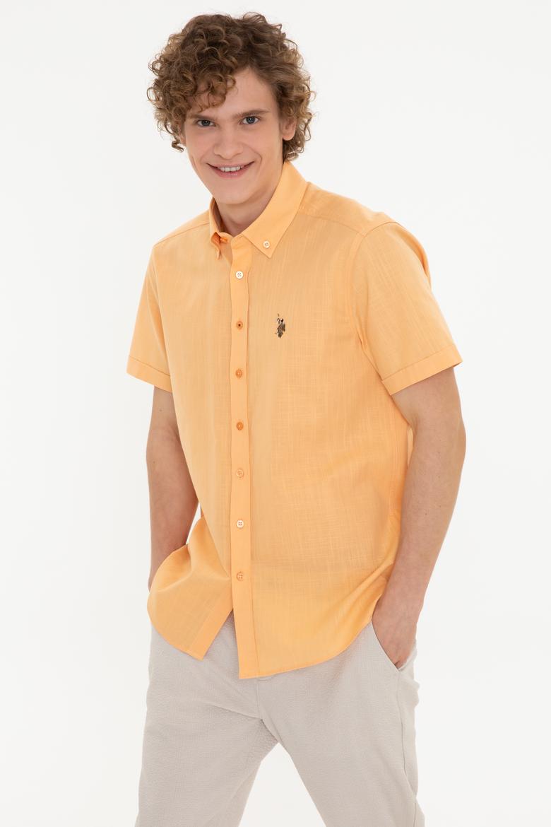 Erkek Turuncu Kısa Kollu Gömlek - 50246425043