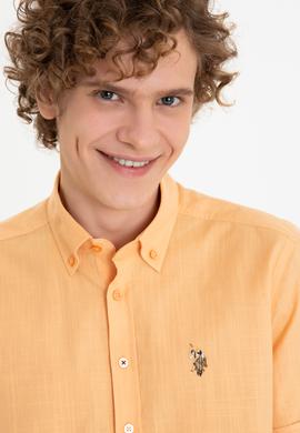 Erkek Turuncu Kısa Kollu Gömlek - 50246425043