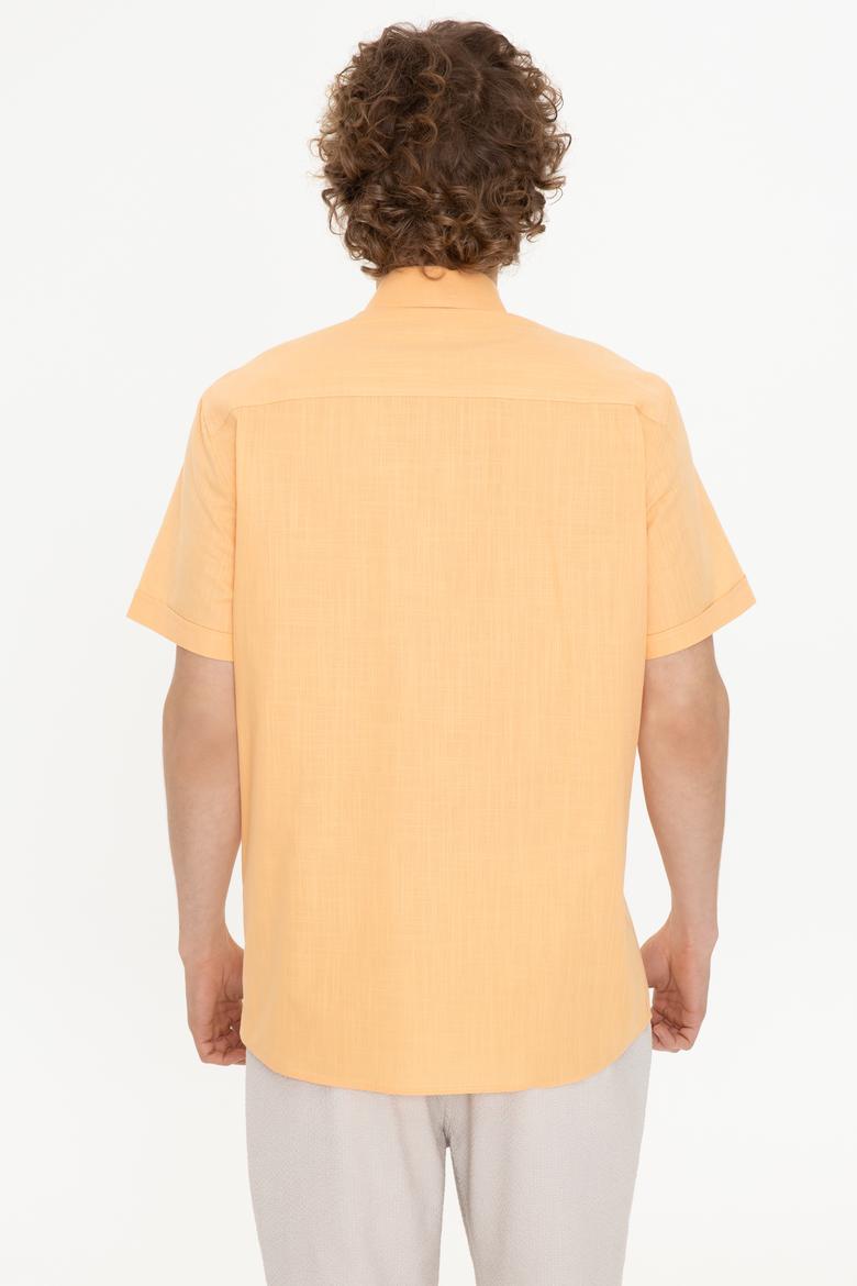 Erkek Turuncu Kısa Kollu Gömlek - 50246425043
