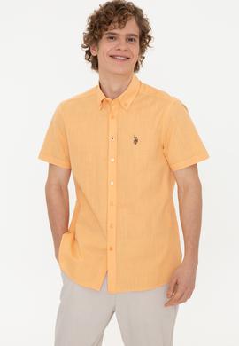 Erkek Turuncu Kısa Kollu Gömlek - 50246425043