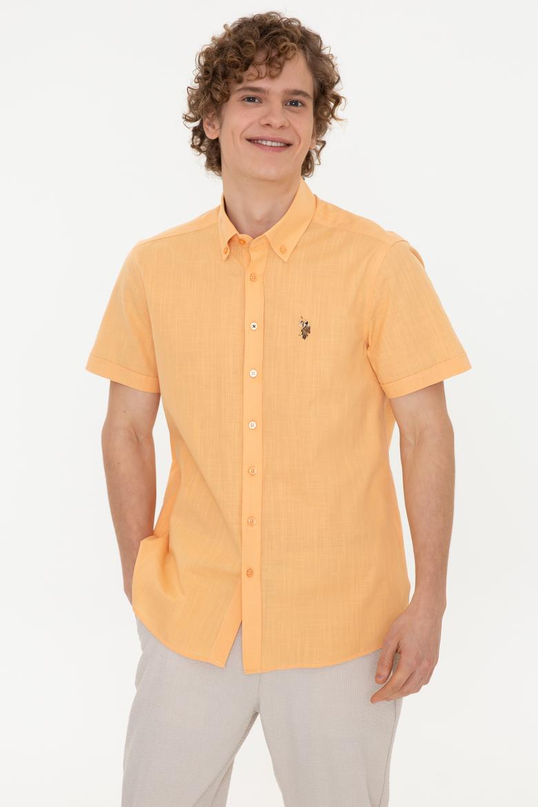 Erkek Turuncu Kısa Kollu Gömlek - 50246425043