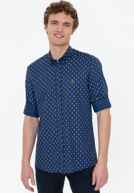 Erkek Lacivert Uzun Kollu Gömlek - 50242801007