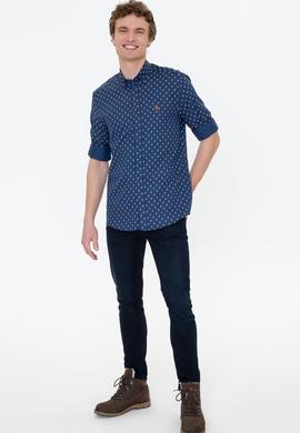 Erkek Lacivert Uzun Kollu Gömlek - 50242801007