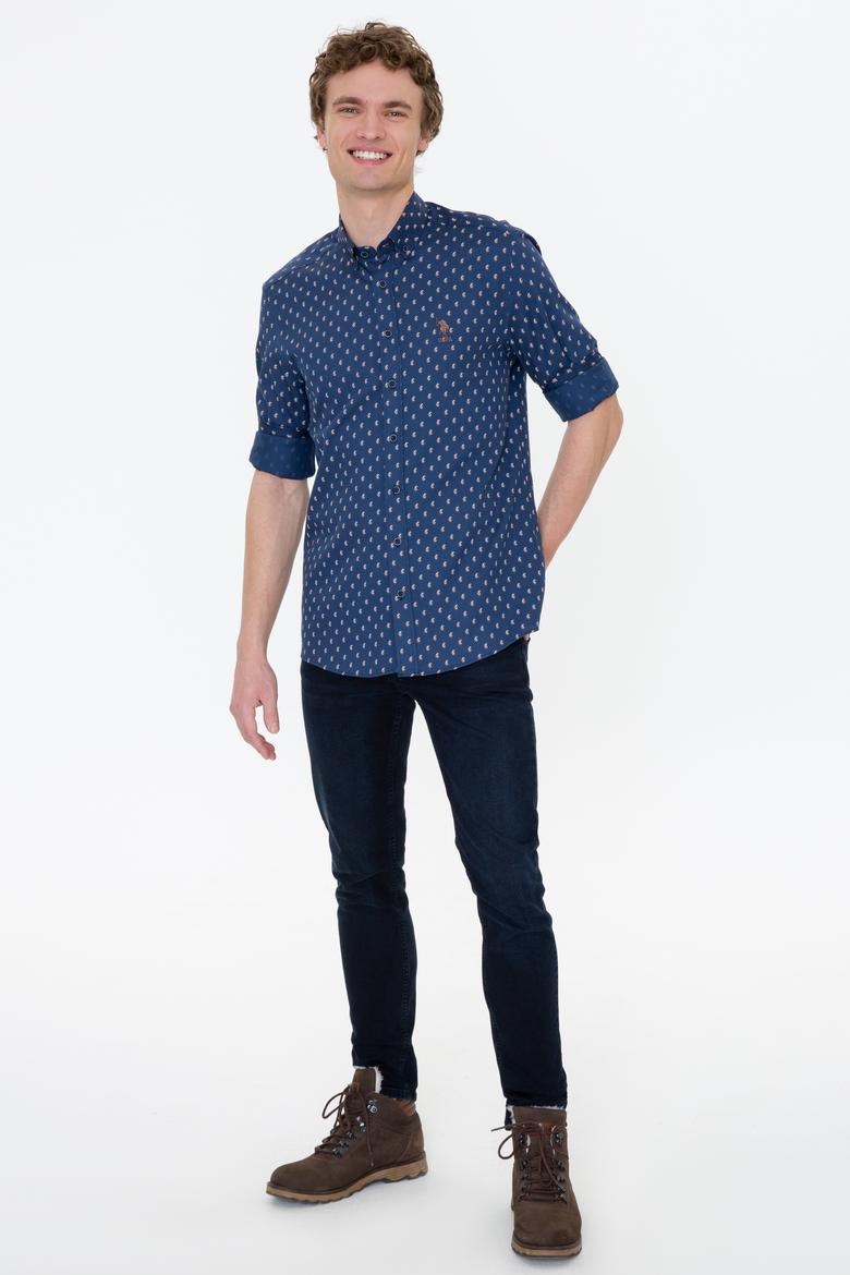 Erkek Lacivert Uzun Kollu Gömlek - 50242801007