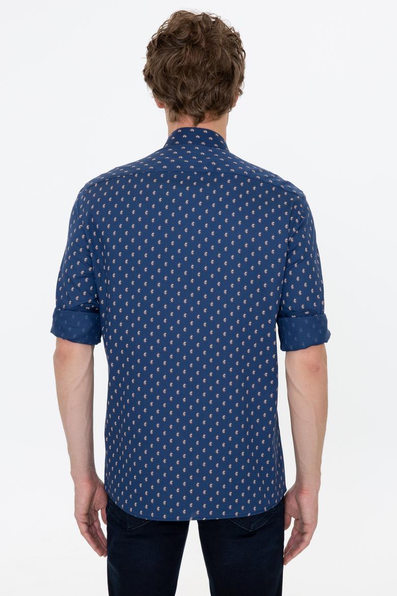 Erkek Lacivert Uzun Kollu Gömlek - 50242801007