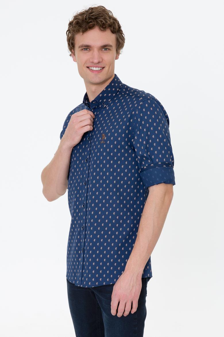 Erkek Lacivert Uzun Kollu Gömlek - 50242801007